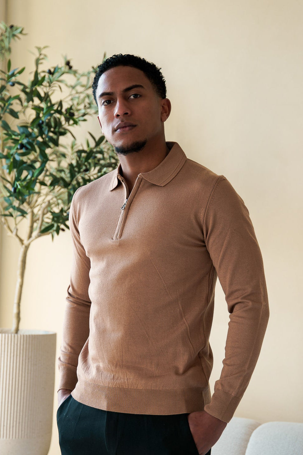 The Markova Zip - Stone Beige