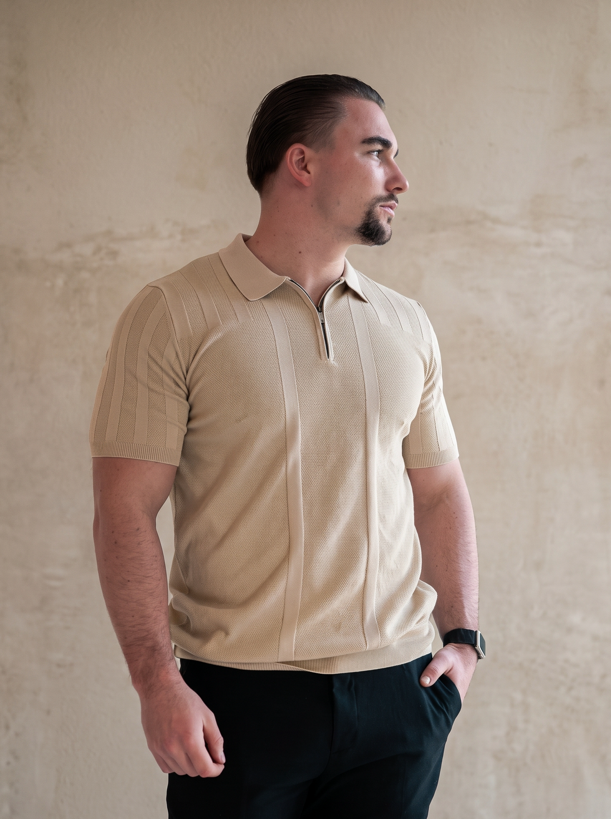 The Lucian Zip - Soft Champagne