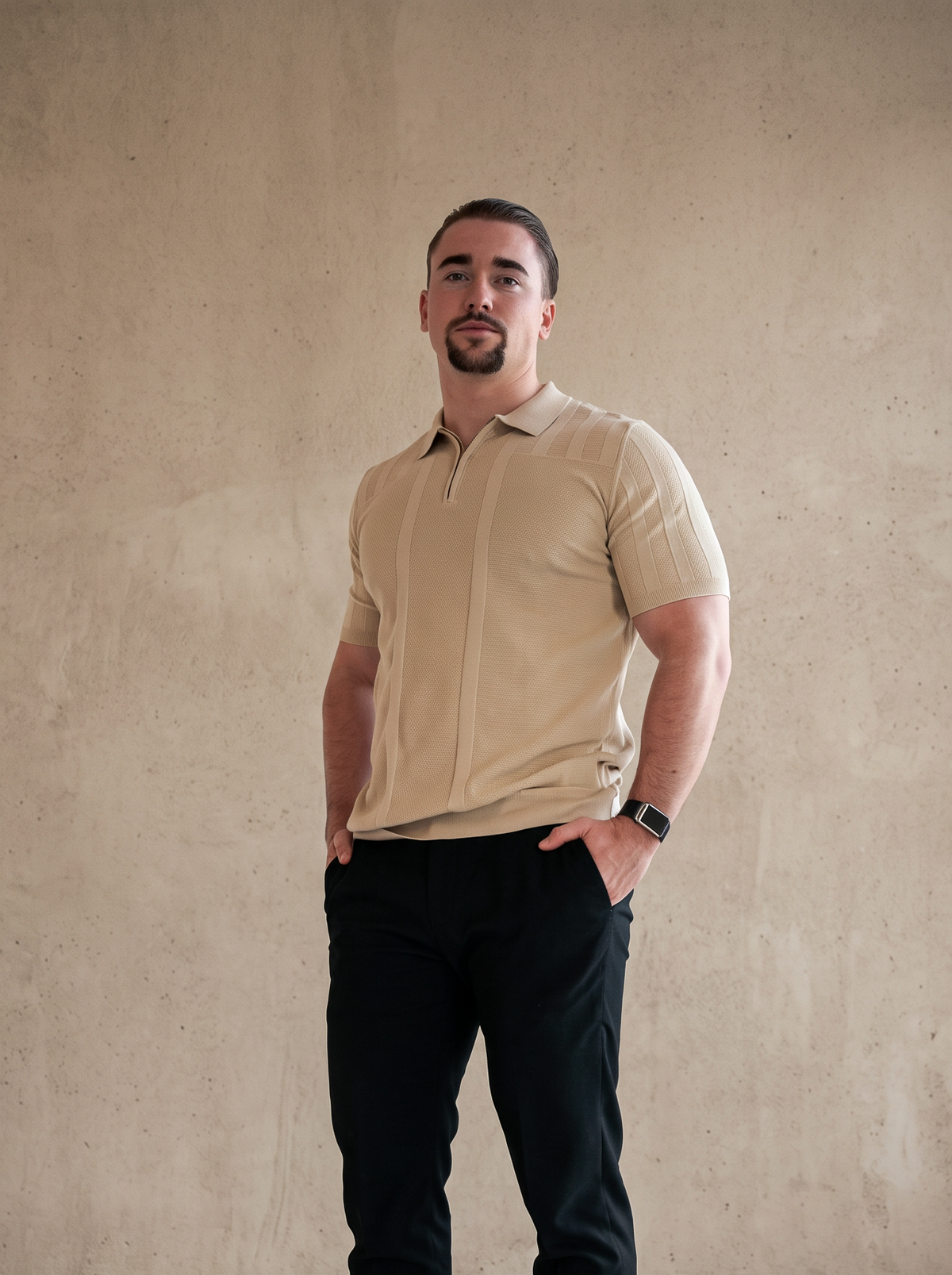 The Lucian Zip - Soft Champagne