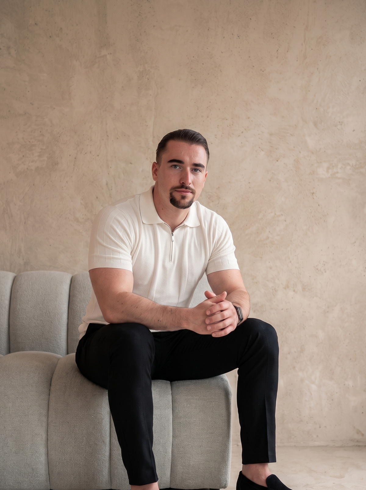The Lucian Zip - Silk White